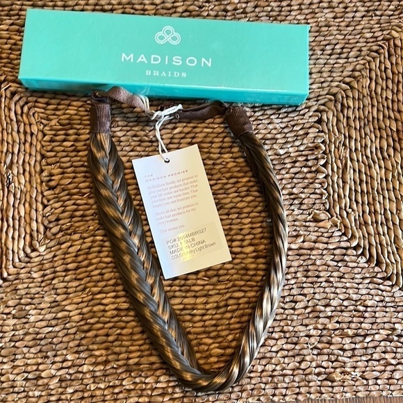 Madison braids headband. Color: ashy light brown. NWOT. - Picture 1 of 2